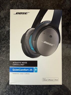 Bose QuietComfort 25 Over-Ear Headphones - Black with Teal Accents